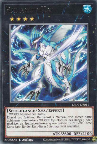 Bahamut-Hai LED9-DE011 ist in Rare Yu-Gi-Oh Karte aus Legendary Duelists Duels from the Deep 1.Auflage