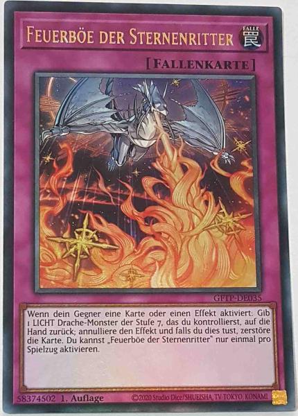 Feuerböe der Sternenritter GFTP-DE035 ist in Ultra Rare Yu-Gi-Oh Karte aus Ghost From The Past 1.Auflage