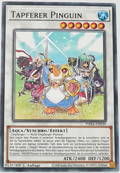 Tapferer Pinguin PHRA-DE039 ist in Common Yu-Gi-Oh Karte aus Phantom Rage 1. Auflage