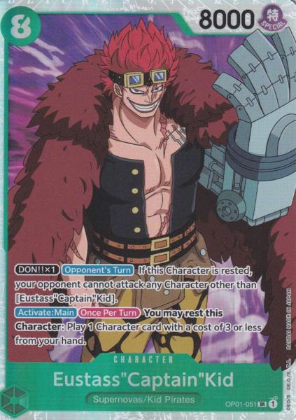Eustass"Captain"Kid OP01-051 ist in Super Rare. Die One Piece Karte ist aus Romance Dawn in Normal Art.