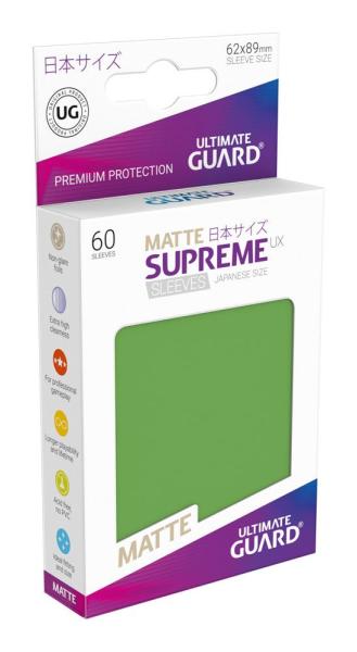 Ultimate Guard Supreme UX Kartenhüllen Japanische Größe Grün Matt (60)