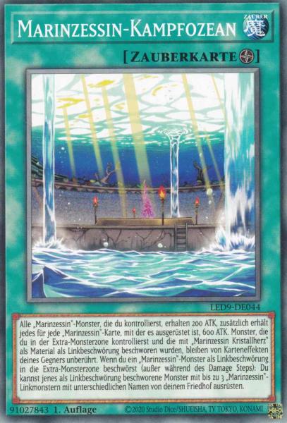 Marinzessin-Kampfozean LED9-DE044 ist in Common Yu-Gi-Oh Karte aus Legendary Duelists Duels from the Deep 1.Auflage