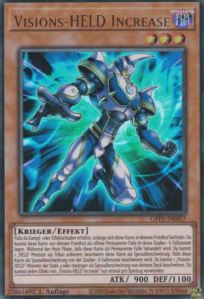 Visions-HELD Increase GFP2-DE057 ist in Ultra Rare Yu-Gi-Oh Karte aus Ghosts from the Past The 2nd Haunting 1.Auflage