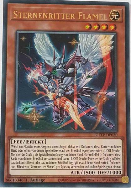 Sternenritter Flamel GFTP-DE030 ist in Ultra Rare Yu-Gi-Oh Karte aus Ghost From The Past 1.Auflage