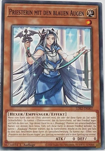 Priesterin mit den blauen Augen LDS2-DE007 ist in Common Yu-Gi-Oh Karte aus Legendary Duelists: Season 2 1.Auflage
