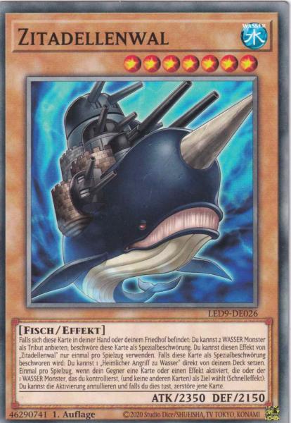 Zitadellenwal LED9-DE026 ist in Common Yu-Gi-Oh Karte aus Legendary Duelists Duels from the Deep 1.Auflage