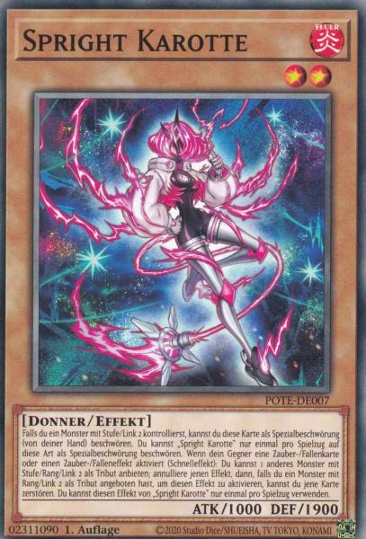 Spright Karotte POTE-DE007 ist in Common Yu-Gi-Oh Karte aus Power of the Elements 1.Auflage