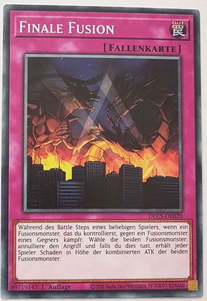 Finale Fusion DLCS-DE020 ist in Common Yu-Gi-Oh Karte aus Dragons of Legend The Complete Series 1.Auflage