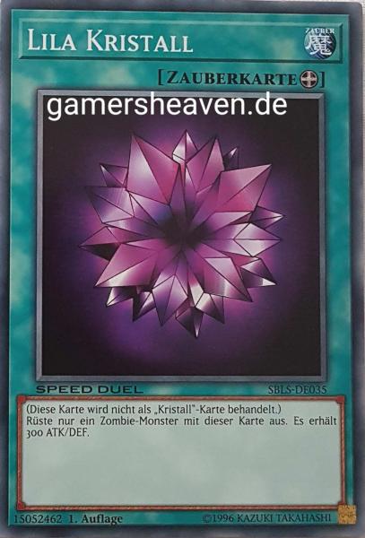 Lila Kristall SBLS-DE035 ist in Common Yu-Gi-Oh Karte aus Speed Duel Arena of Lost Souls 1. Auflage