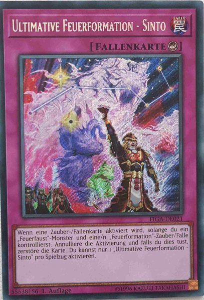 Ultimative Feuerformation - Sinto FIGA-DE021 ist in Secret Rare Yu-Gi-Oh Karte aus Fists of the Gadgets 1.Auflage