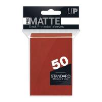 Ultra Pro Kartenhüllen - Matte Rot (50) - Standardgröße