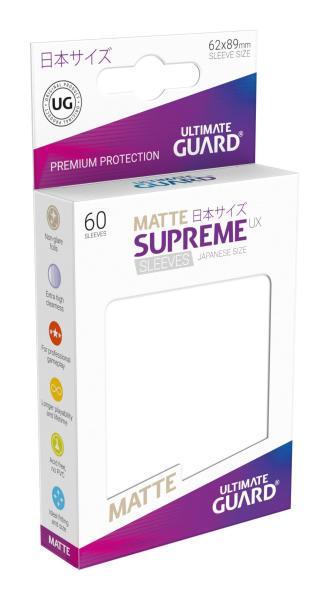 Ultimate Guard Supreme UX Kartenhüllen Japanische Größe Matt Weiß (60)