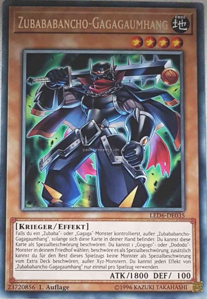 Zubababancho-Gagagaumhang LED6-DE035 ist in Rare aus Legendary Duelists: Magical Hero 1.Auflage