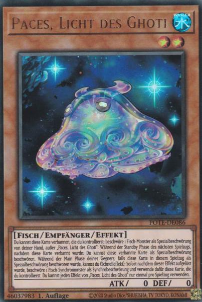 Paces, Licht des Ghoti POTE-DE086 ist in Ultra Rare Yu-Gi-Oh Karte aus Power of the Elements 1.Auflage