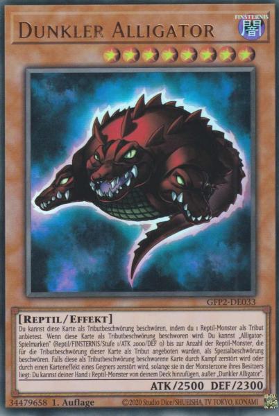 Dunkler Alligator GFP2-DE033 ist in Ultra Rare Yu-Gi-Oh Karte aus Ghosts from the Past The 2nd Haunting 1.Auflage