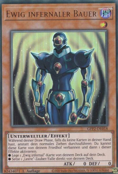 Ewig infernaler Bauer GFP2-DE018 ist in Ultra Rare Yu-Gi-Oh Karte aus Ghosts from the Past The 2nd Haunting 1.Auflage