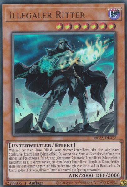 Illegaler Ritter MP23-DE072 ist in Ultra Rare Yu-Gi-Oh Karte aus 25th Anniversary Tin Dueling Heroes 1.Auflage