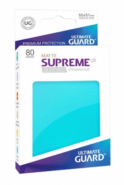 Ultimate Guard Supreme UX Kartenhüllen Standardgröße Matt Aquamarin (80)
