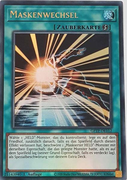 Maskenwechsel GFTP-DE112 ist in Ultra Rare Yu-Gi-Oh Karte aus Ghost From The Past 1.Auflage