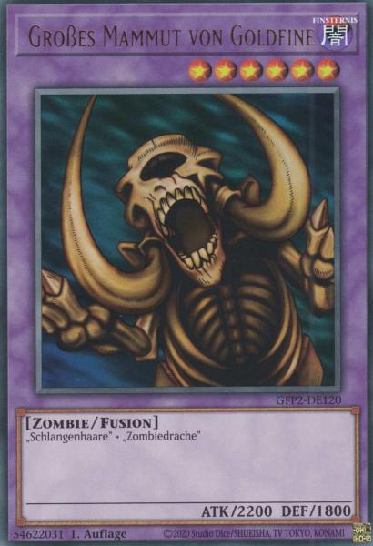 Großes Mammut von Goldfine GFP2-DE120 ist in Ultra Rare Yu-Gi-Oh Karte aus Ghosts from the Past The 2nd Haunting 1.Auflage