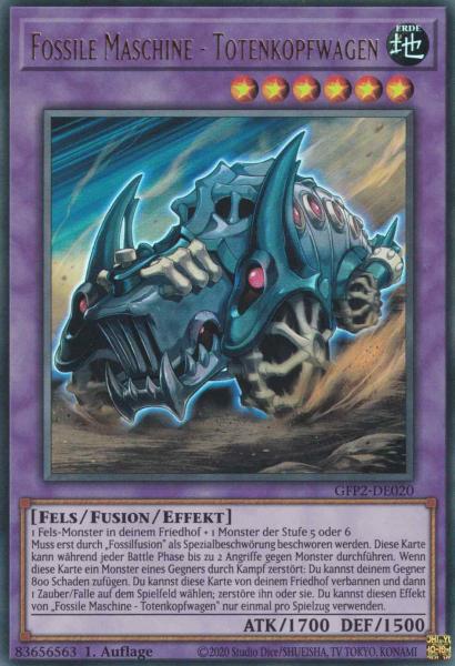 Fossile Maschine - Totenkopfwagen GFP2-DE020 ist in Ultra Rare Yu-Gi-Oh Karte aus Ghosts from the Past The 2nd Haunting 1.Auflage