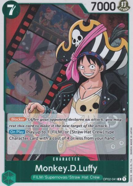 Monkey.D.Luffy OP02-041 ist in Rare. Die One Piece Karte ist aus Paramount War OP-02 in Normal Art.