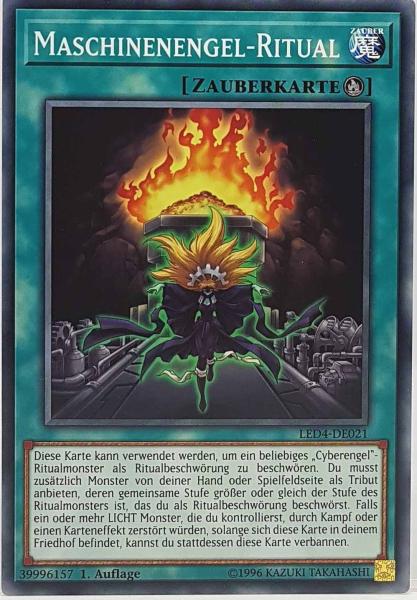 Maschinenengel-Ritual LED4-DE021 ist in Common Yu-Gi-Oh Karte aus Legendary Duelists Sisters of the Rose 1. Auflage