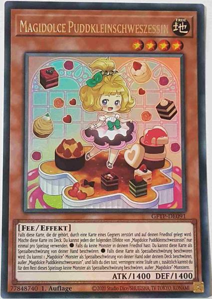 Magidolce Puddkleinschweszessin GFTP-DE091 ist in Ultra Rare Yu-Gi-Oh Karte aus Ghost From The Past 1.Auflage