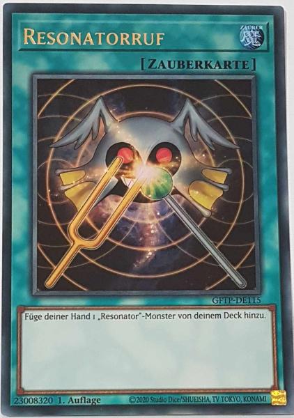 Resonatorruf GFTP-DE115 ist in Ultra Rare Yu-Gi-Oh Karte aus Ghost From The Past 1.Auflage