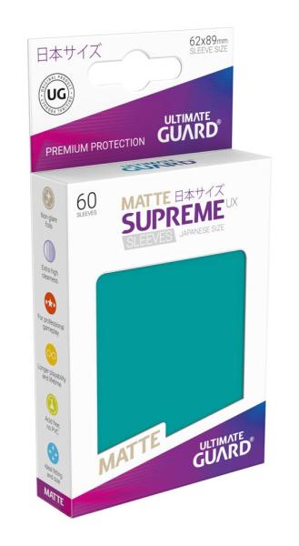 Ultimate Guard Supreme UX Kartenhüllen Japanische Größe Petrolblau Matt (60)