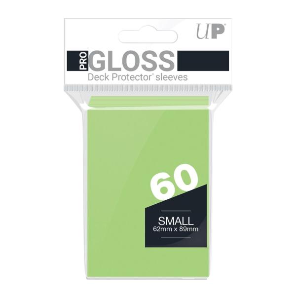 Ultra Pro Kartenhüllen - Gloss Hellgrün (60) - Japanische Größe