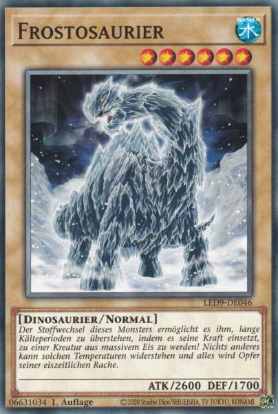 Frostosaurier LED9-DE046 ist in Common Yu-Gi-Oh Karte aus Legendary Duelists Duels from the Deep 1.Auflage