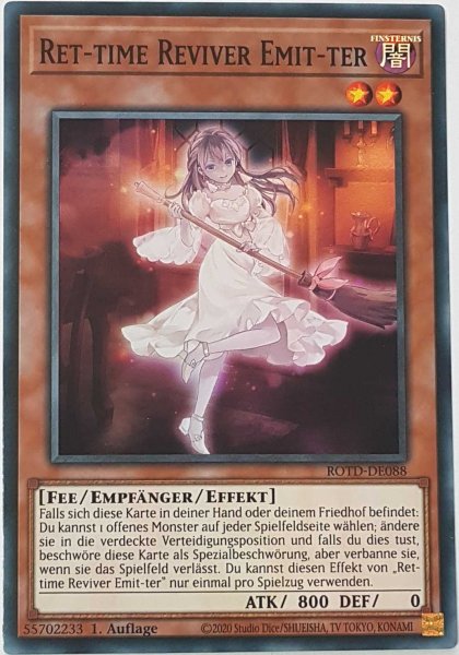 Ret-time Reviver Emit-ter ROTD-DE088 ist in Super Rare Yu-Gi-Oh Karte aus Rise of the Duelist 1.Auflage