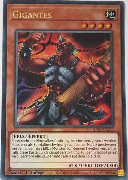 Gigantes GFTP-DE074 ist in Ultra Rare Yu-Gi-Oh Karte aus Ghost From The Past 1.Auflage