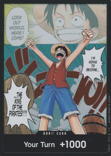 DON Monkey.D.Luffy OP-DON-RH ist in . Die One Piece Karte ist aus Romance Dawn in Parallel Alternative Art.
