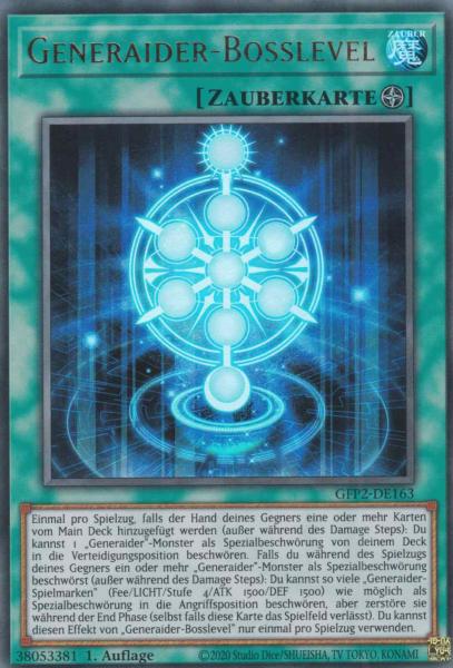 Generaider-Bosslevel GFP2-DE163 ist in Ultra Rare Yu-Gi-Oh Karte aus Ghosts from the Past The 2nd Haunting 1.Auflage