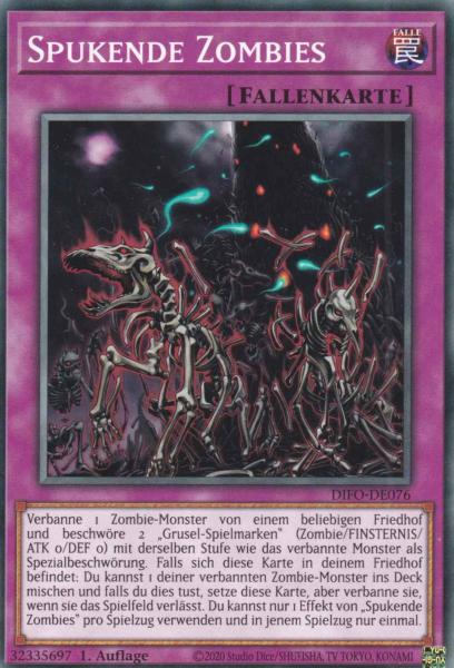 Spukende Zombies DIFO-DE076 ist in Common Yu-Gi-Oh Karte aus Dimension Force 1.Auflage