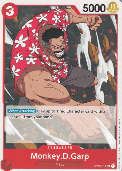 Monkey.D.Garp OP03-014 ist in Uncommon. Die One Piece Karte ist aus Pillars of Strength OP-03 in Normal Art.