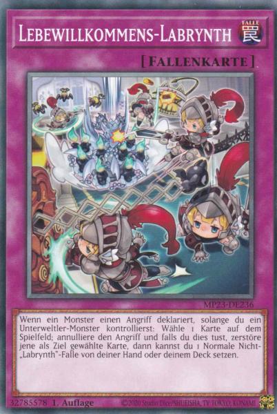 Lebewillkommens-Labrynth MP23-DE236 ist in Common Yu-Gi-Oh Karte aus 25th Anniversary Tin Dueling Heroes 1.Auflage