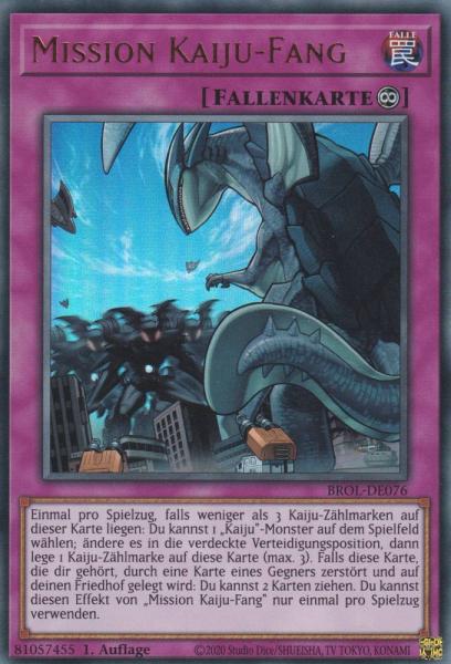 Mission Kaiju-Fang BROL-DE076 ist in Ultra Rare Yu-Gi-Oh Karte aus Brothers of Legend 1.Auflage