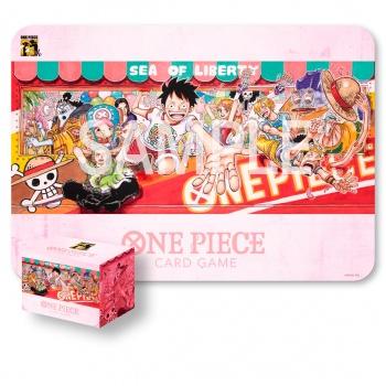 One Piece TCG Card Game - Playmat and Card Case Set -25th Edition