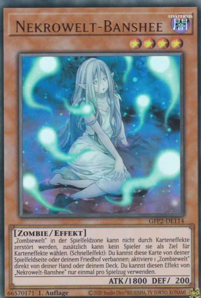 Nekrowelt-Banshee GFP2-DE114 ist in Ultra Rare Yu-Gi-Oh Karte aus Ghosts from the Past The 2nd Haunting 1.Auflage