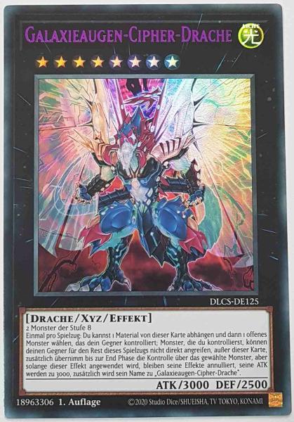 Galaxieaugen-Cipher-Drache (lila) DLCS-DE125-L ist in Colorful Ultra Rare Yu-Gi-Oh Karte aus Dragons of Legend The Complete Series 1.Auflage