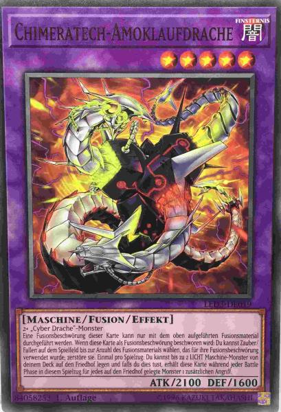 Chimeratech-Amoklaufdrache LED3-DE019 ist in Common Yu-Gi-Oh Karte aus Legendary Duelists White Dragon Abyss 1. Auflage