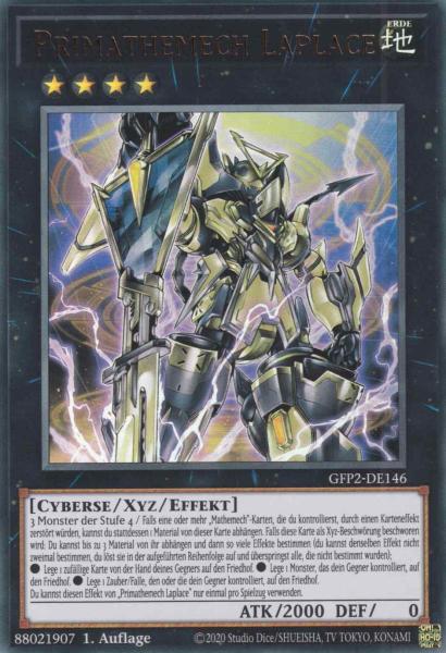 Primathemech Laplace GFP2-DE146 ist in Ultra Rare Yu-Gi-Oh Karte aus Ghosts from the Past The 2nd Haunting 1.Auflage
