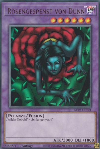 Rosengespenst von Dunn GFP2-DE121 ist in Ultra Rare Yu-Gi-Oh Karte aus Ghosts from the Past The 2nd Haunting 1.Auflage