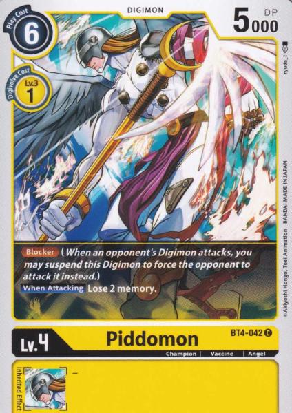 Piddomon BT4-042 ist in Common. Die Digimon Karte ist aus Great Legend BT04 