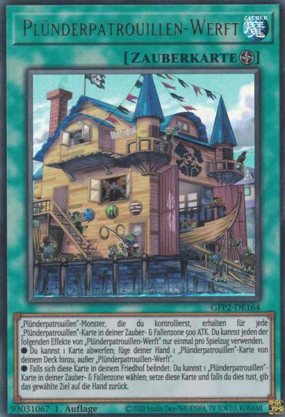 Plünderpatrouillen-Werft GFP2-DE164 ist in Ultra Rare Yu-Gi-Oh Karte aus Ghosts from the Past The 2nd Haunting 1.Auflage