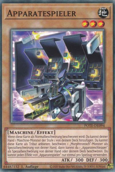 Apparatespieler POTE-DE094 ist in Common Yu-Gi-Oh Karte aus Power of the Elements 1.Auflage