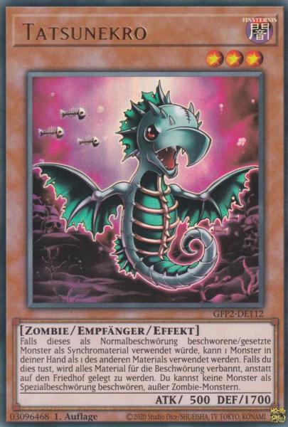 Tatsunekro GFP2-DE112 ist in Ultra Rare Yu-Gi-Oh Karte aus Ghosts from the Past The 2nd Haunting 1.Auflage